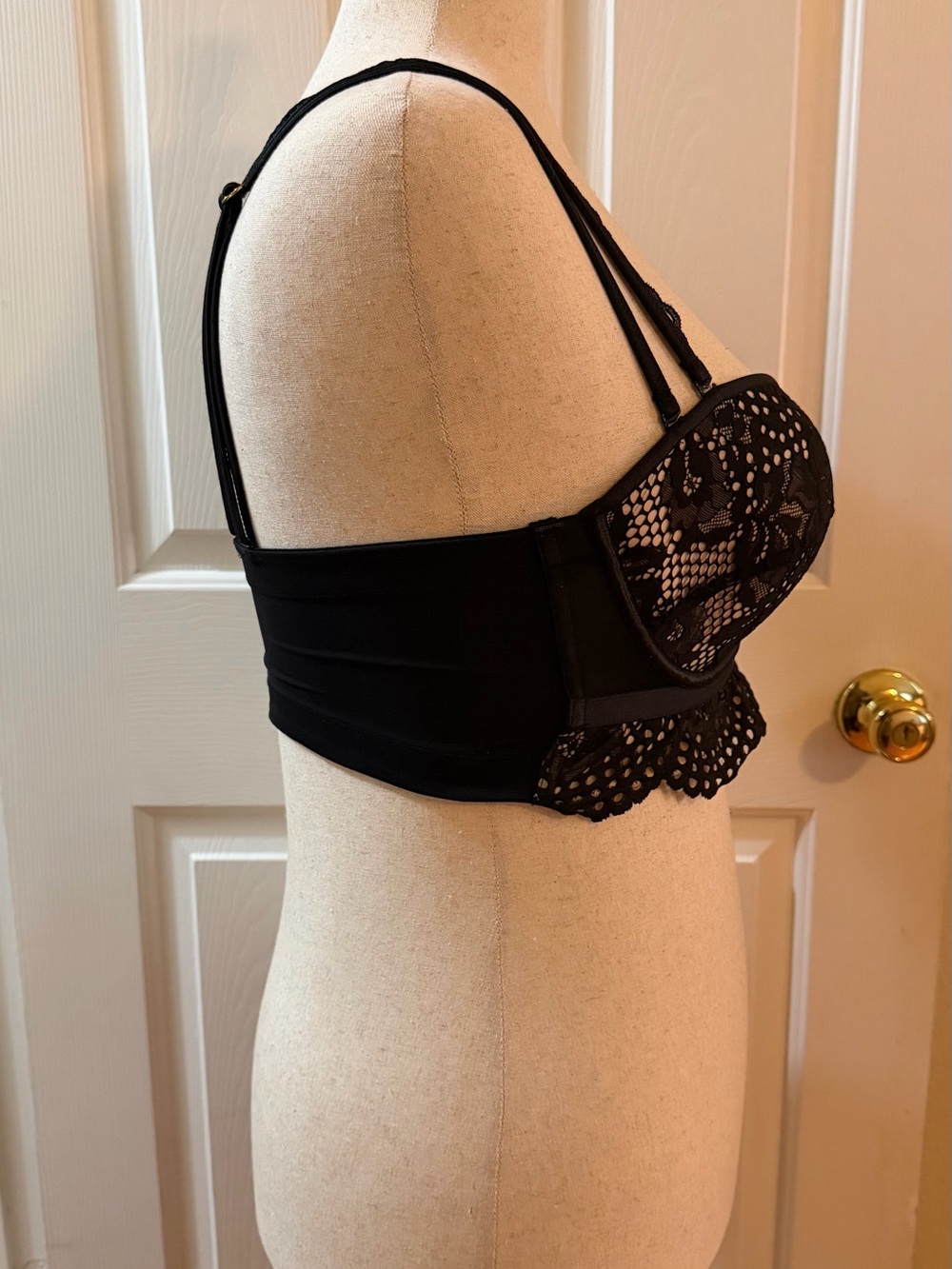 Lane Bryant Cacique Black Lace Longline Balconette Bra - Picture 5 of 16